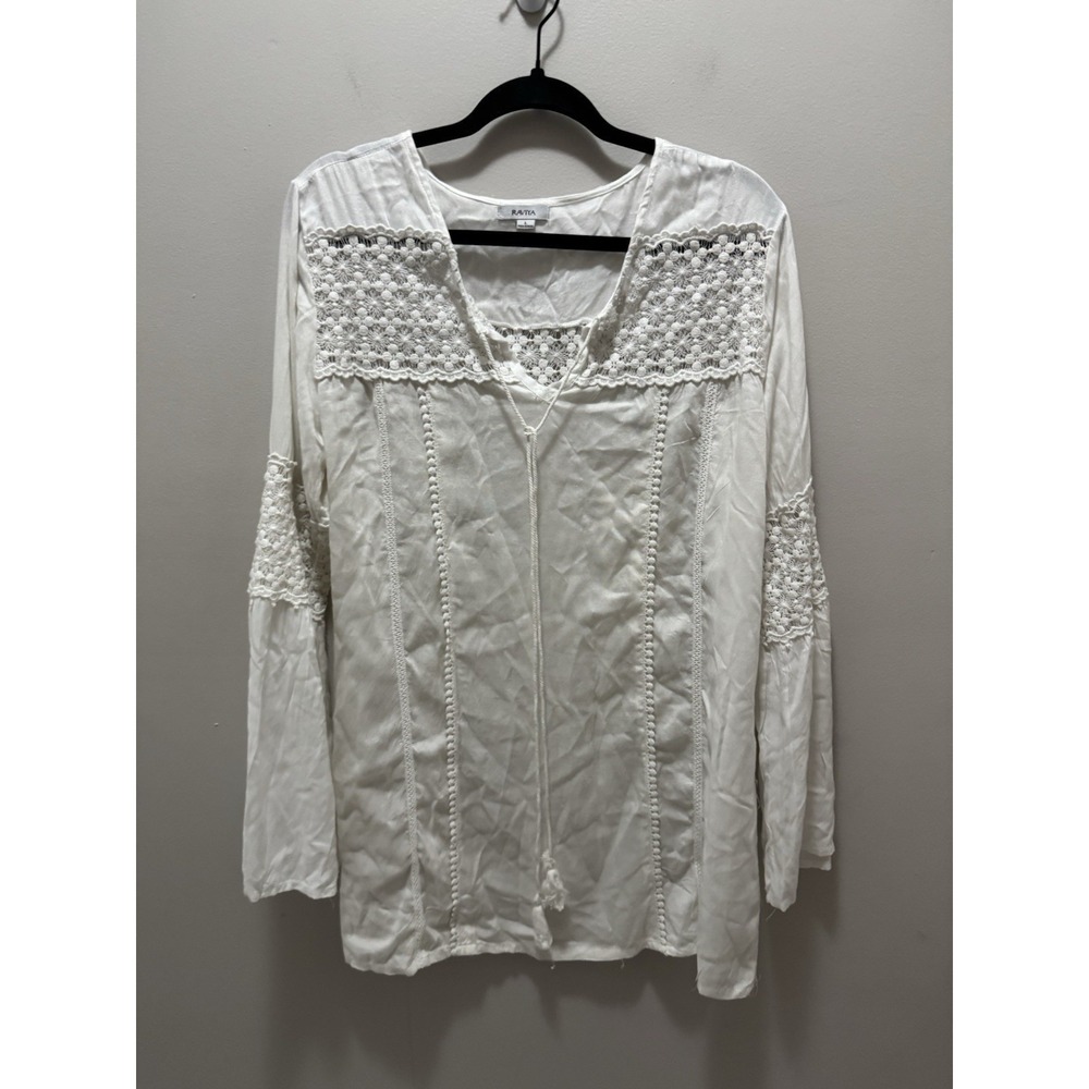 raviya cover up‎ Crochet Bell Sleeve Size Large